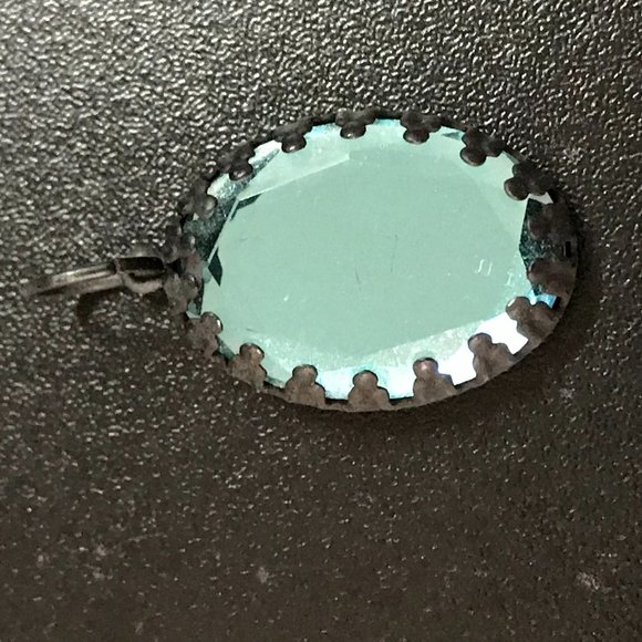 Blue gem Black Oval Pendant - Picture 1 of 14